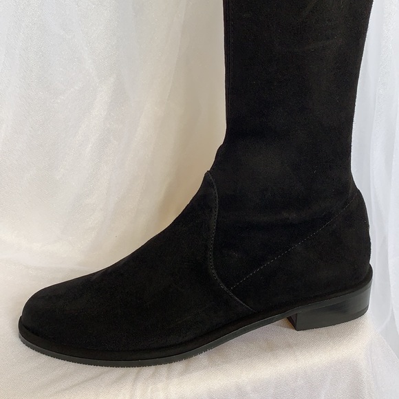 Brand New Stuart Weitzman Lowland Suede Stretch Boots 5 - Picture 3 of 7